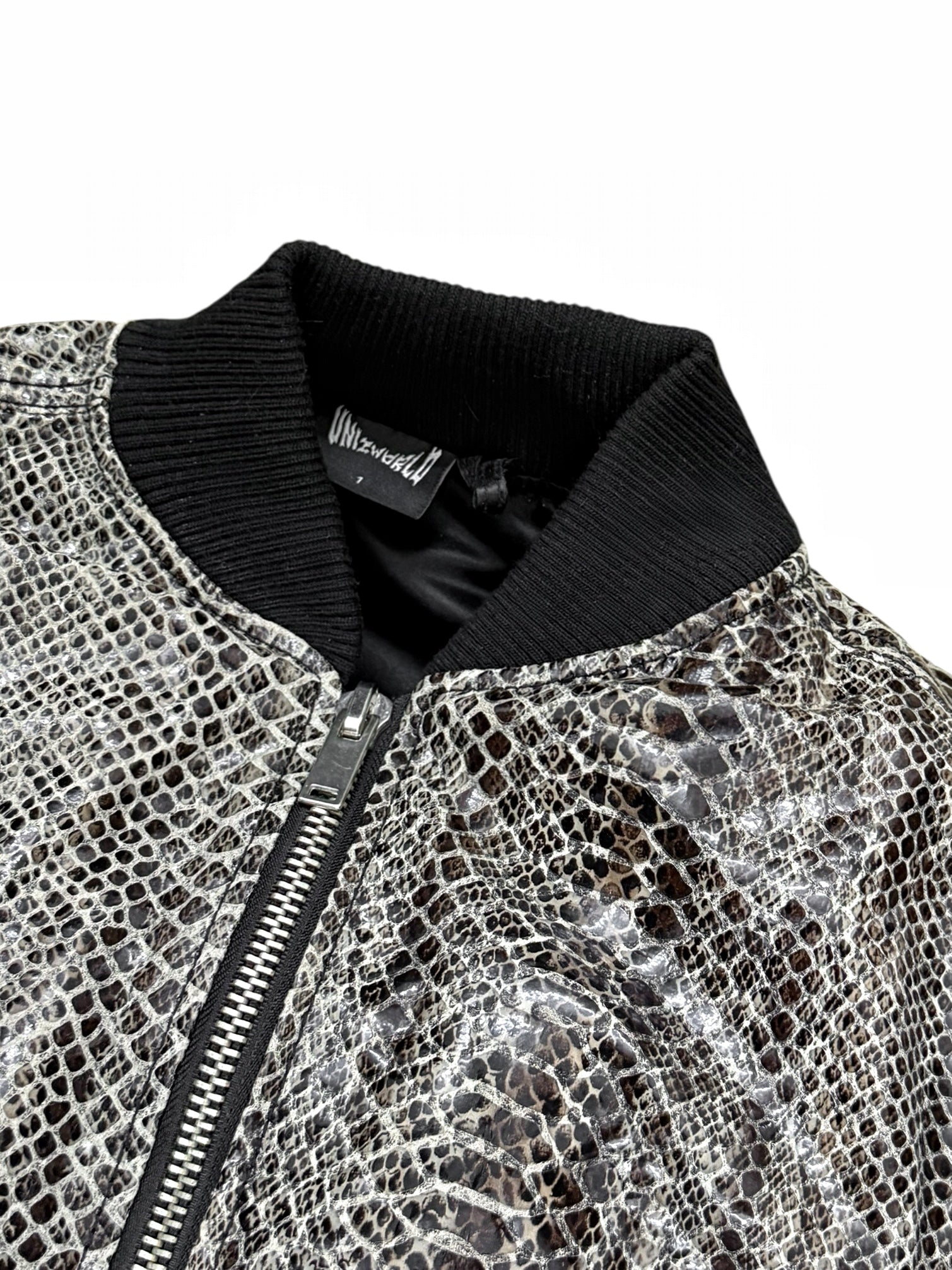 SNAKE LEATHER BOMBER JACKET (1OF1)
