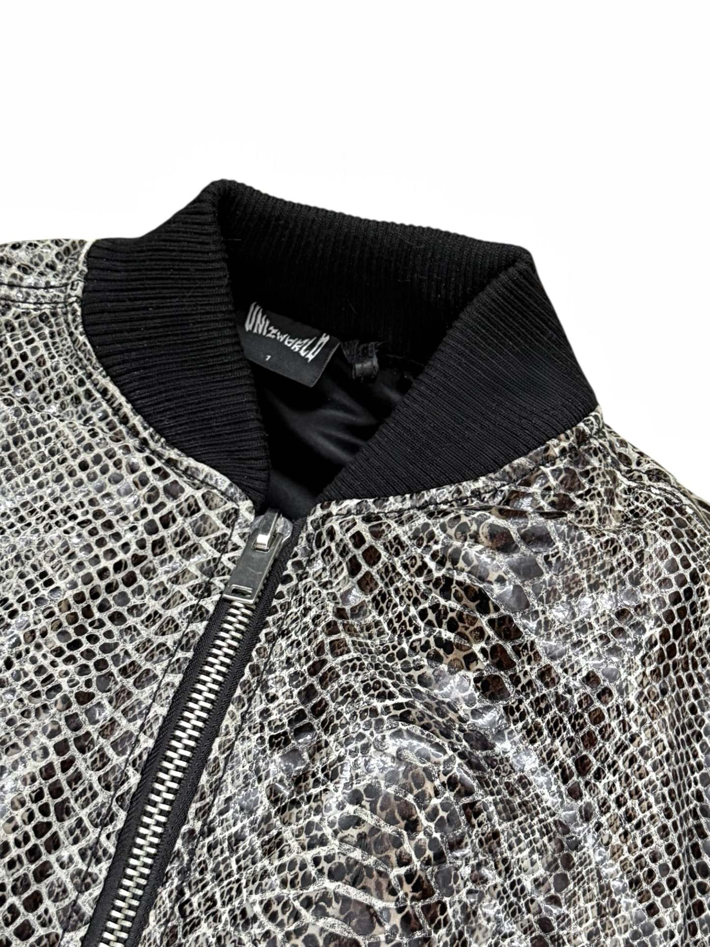 SNAKE LEATHER BOMBER JACKET (1OF1)