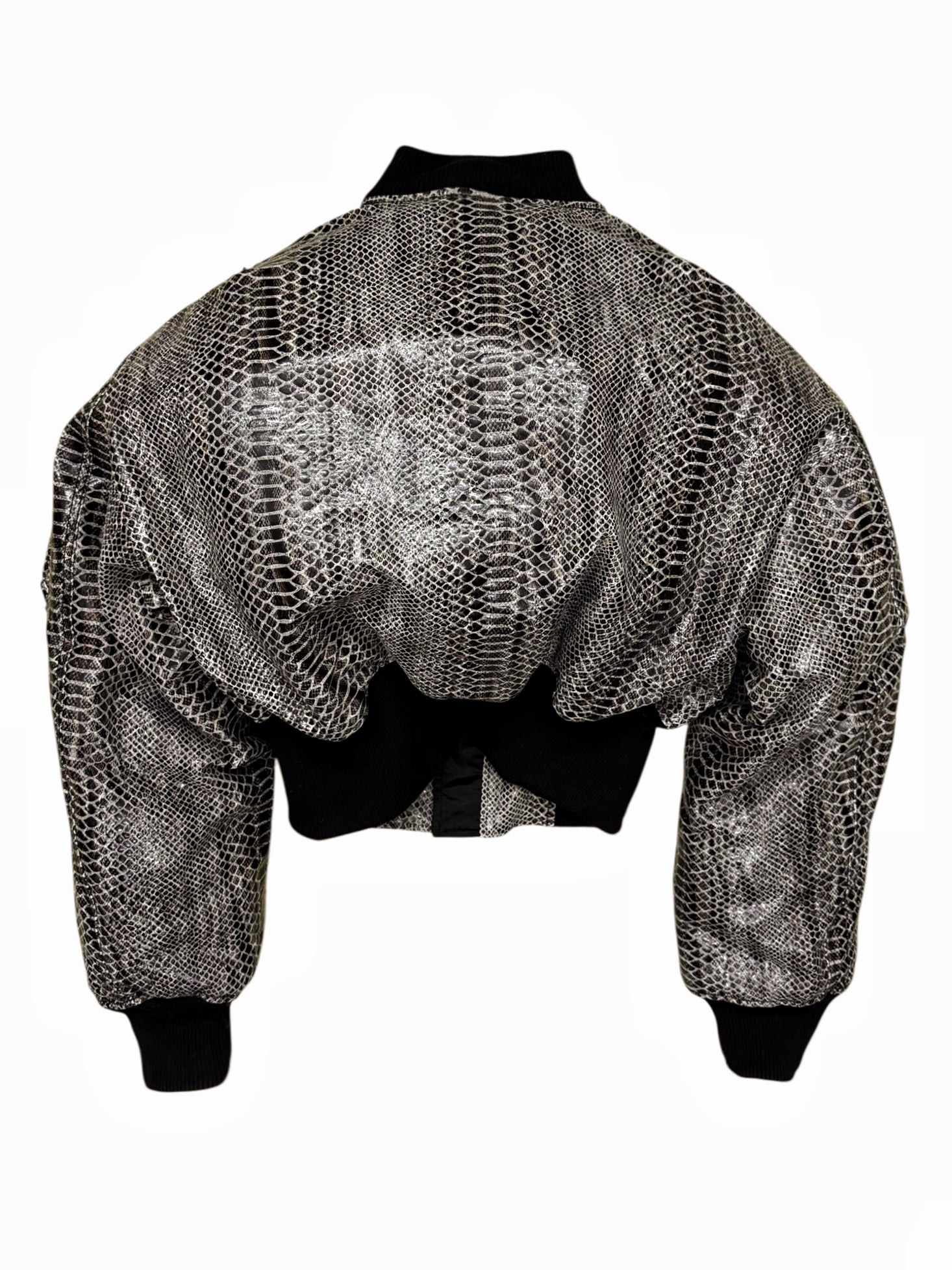 SNAKE LEATHER BOMBER JACKET (1OF1)