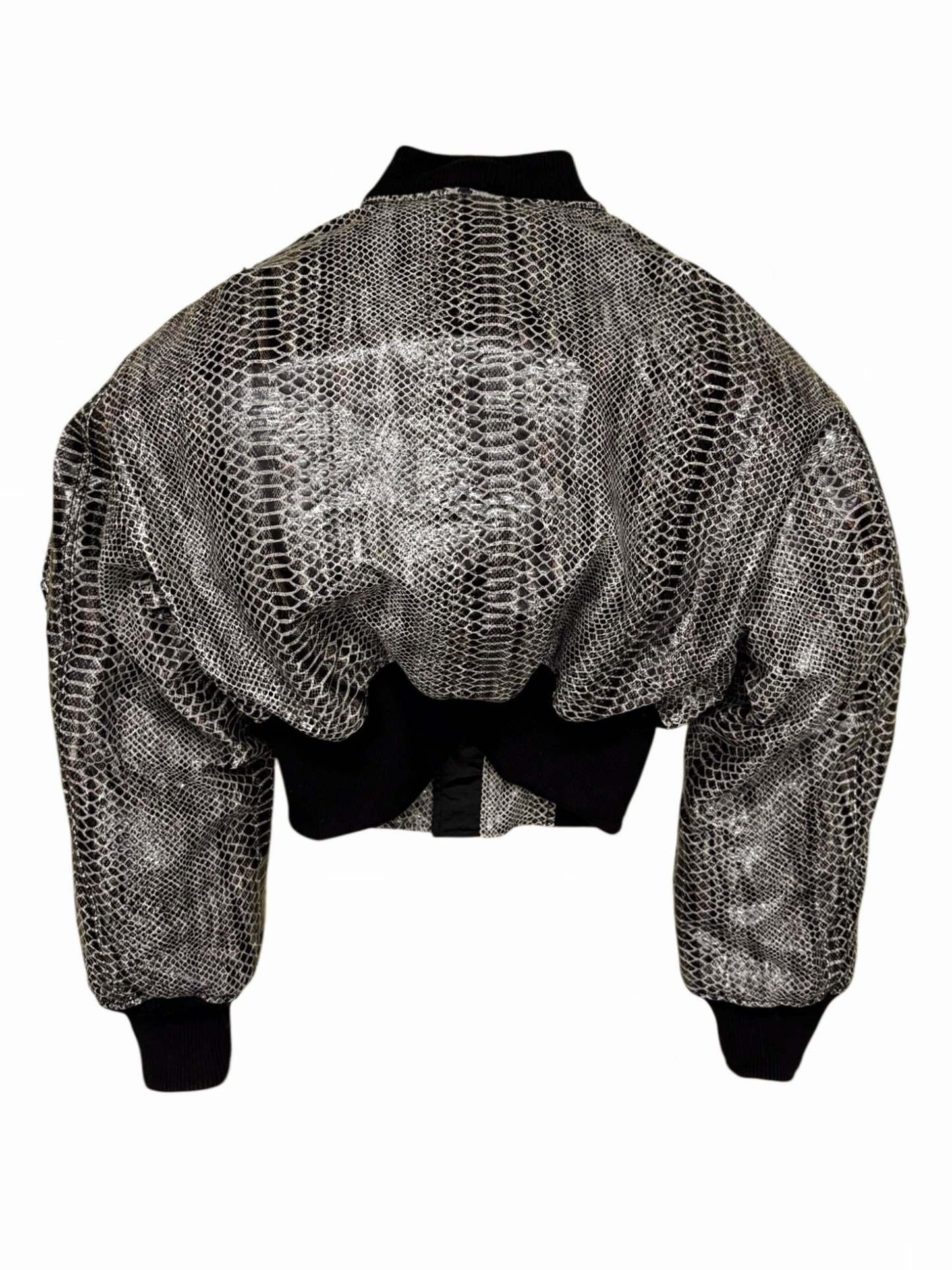 SNAKE LEATHER BOMBER JACKET (1OF1)