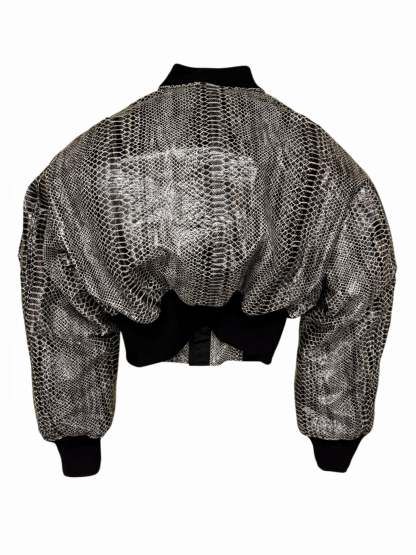 SNAKE LEATHER BOMBER JACKET (1OF1)