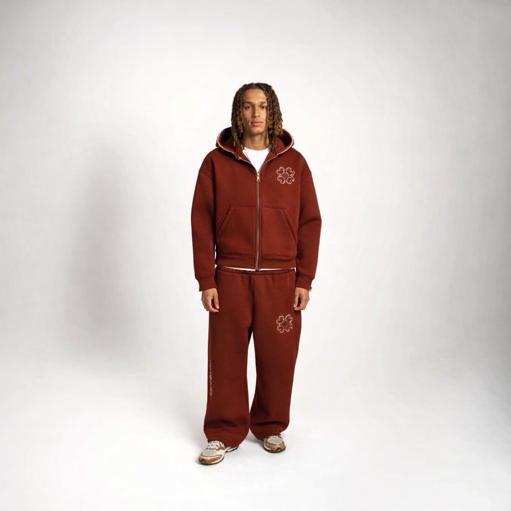 Tracksuit Set（Reddish Brown）