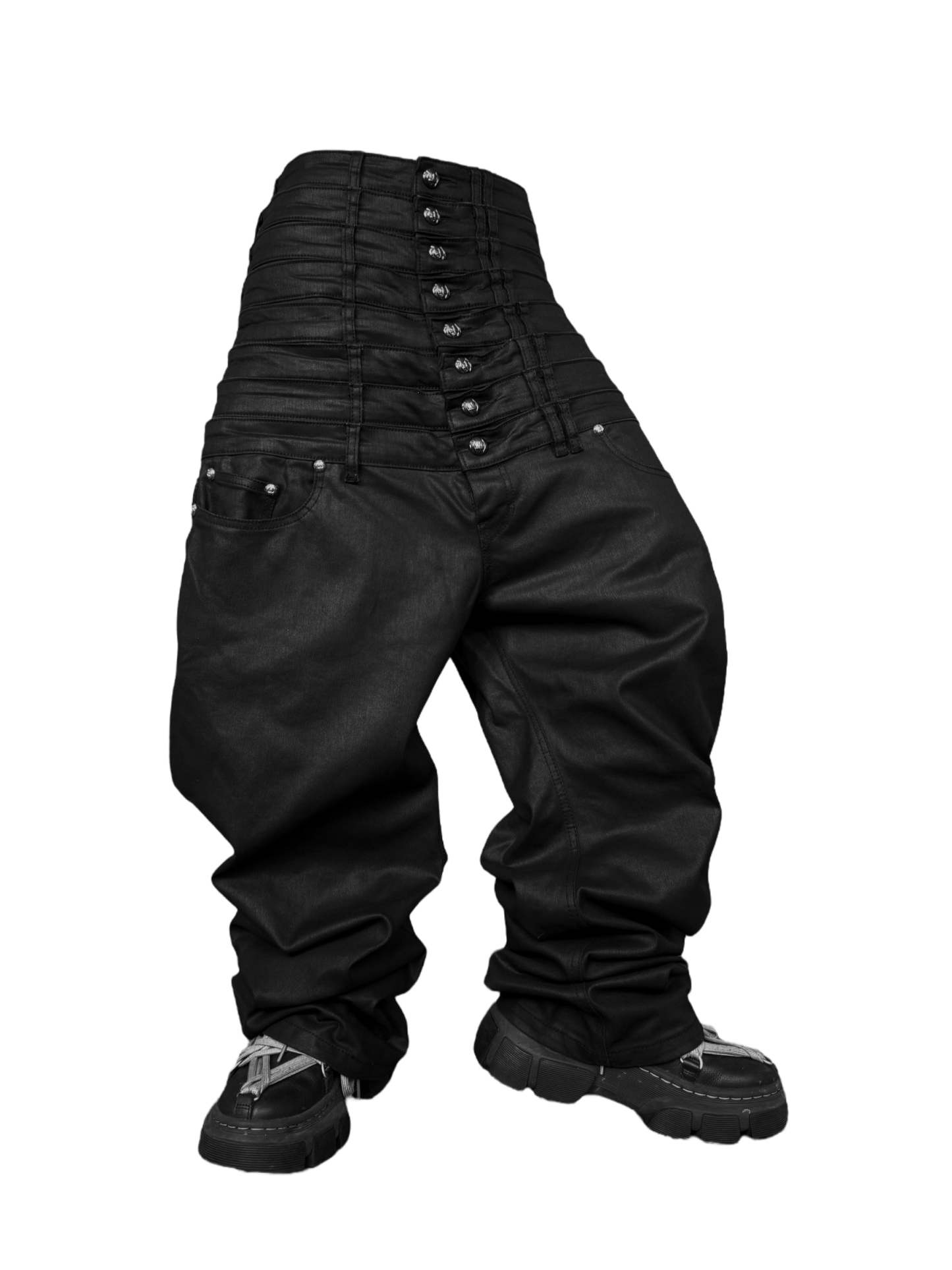8 Backs J-Cut Pants (Black) (Available)