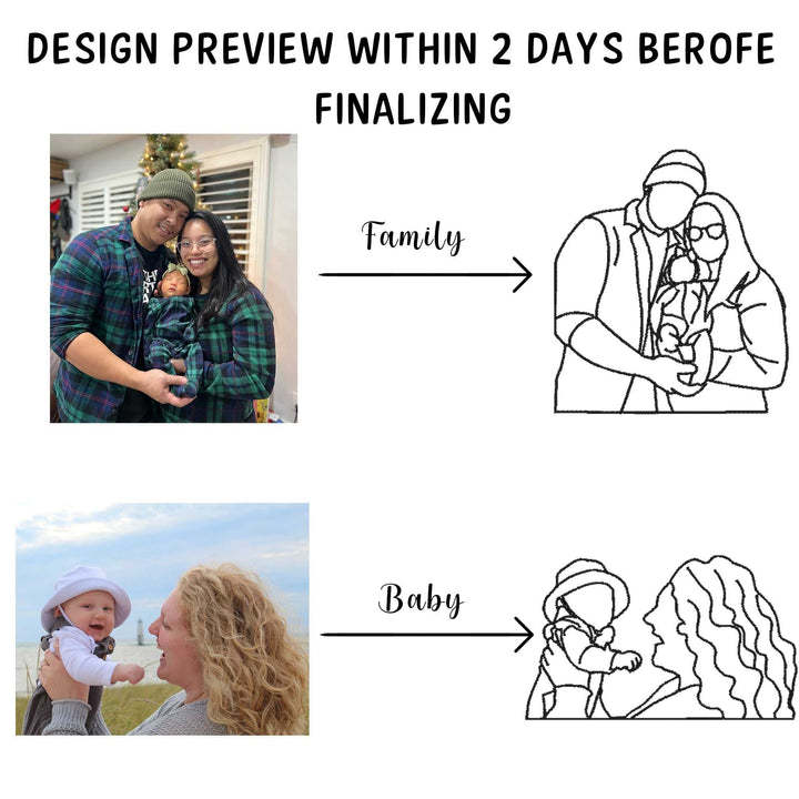 PERSONALIZED LINE ART T-Shirt/Sweatshirt/HOODIE