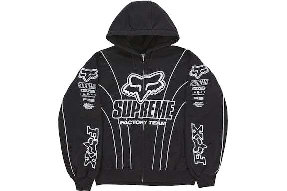 Black  Graphic Racing Hoodie