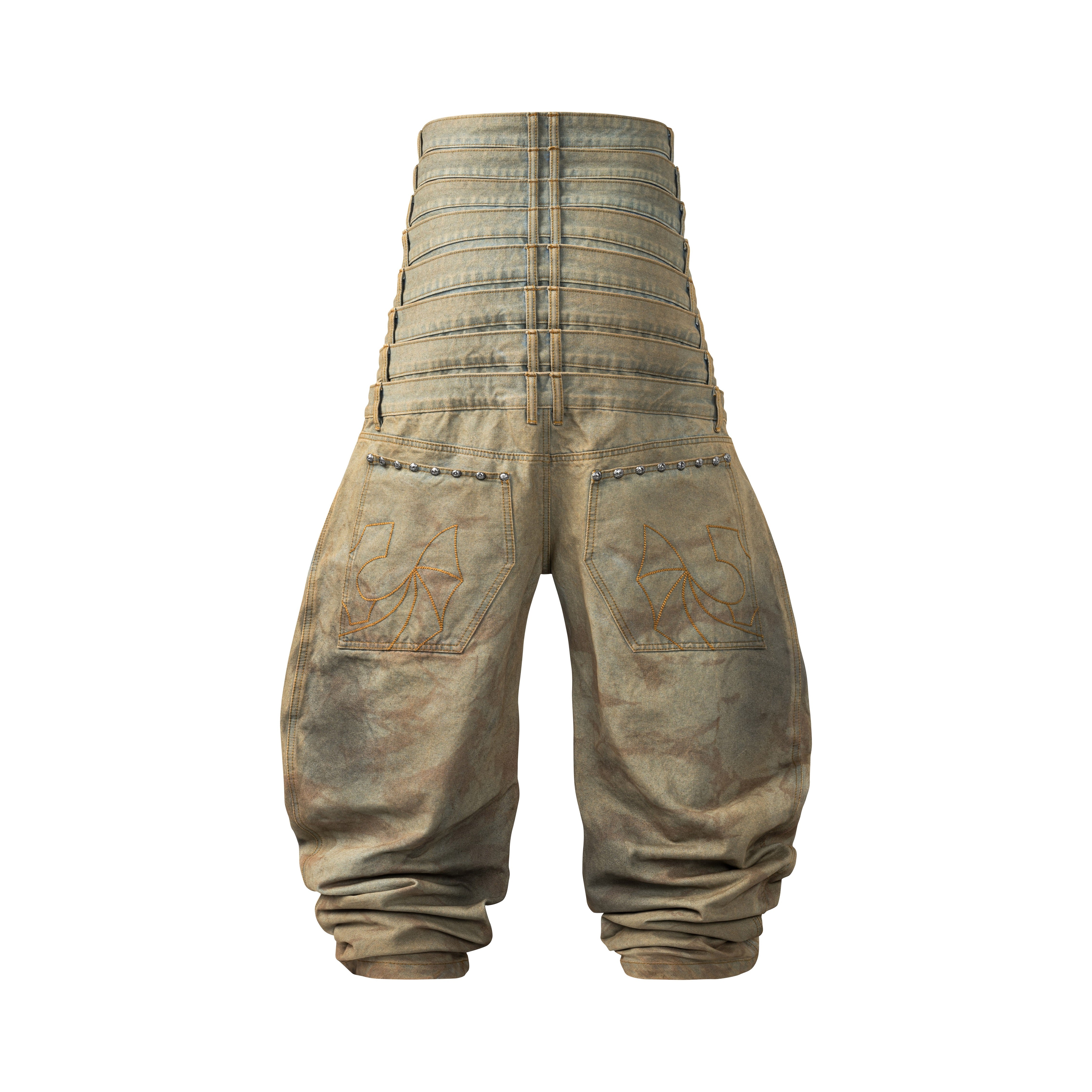8 Backs J-Cut Pants - Dirty Washed