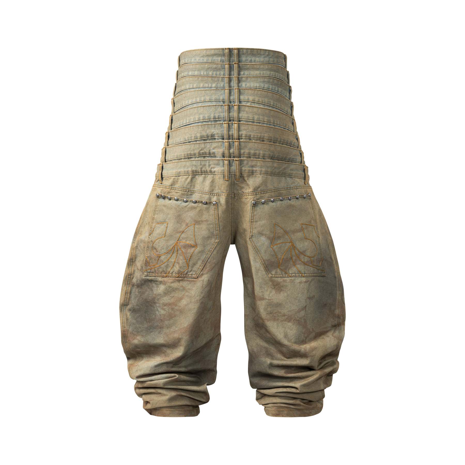 8 Backs J-Cut Pants - Dirty Washed