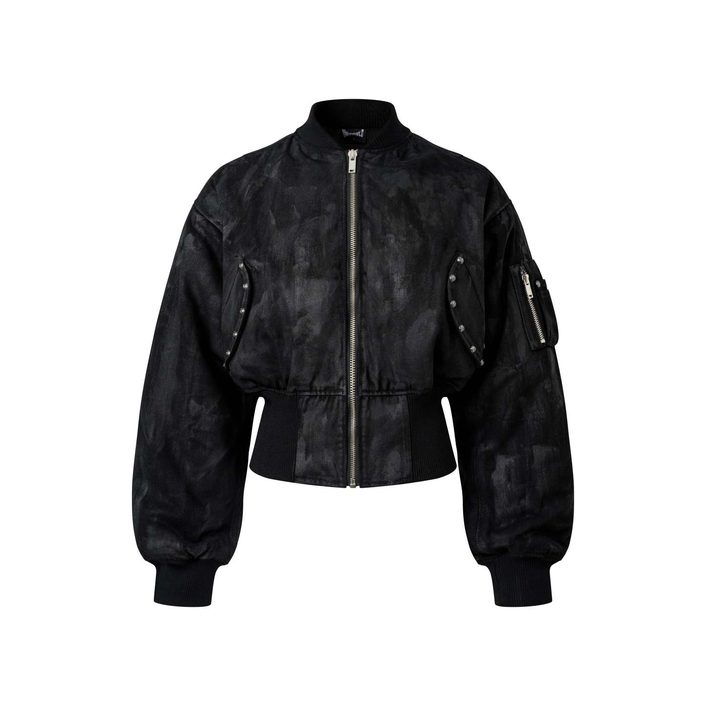 Black Coating Bomber Jacket