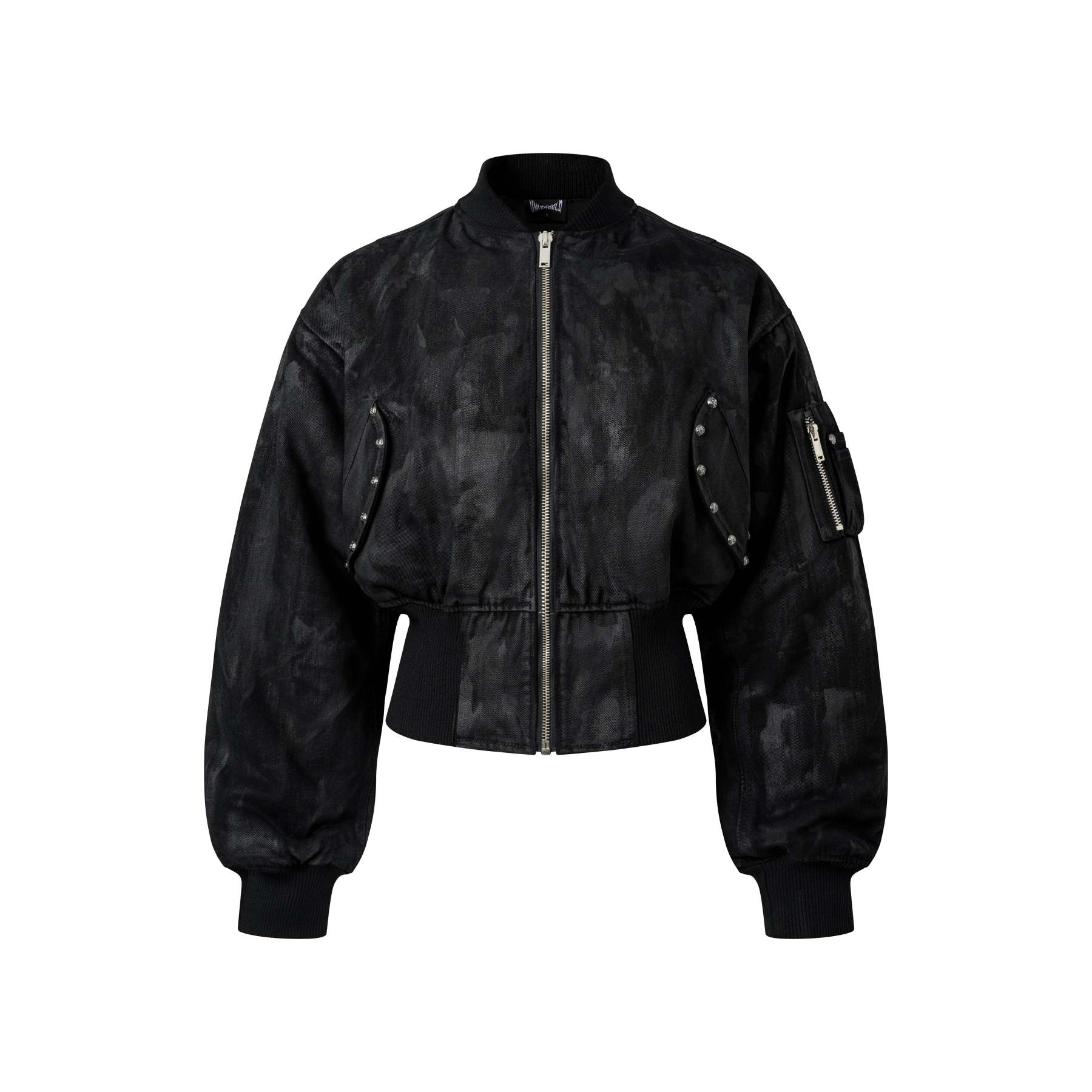 Black Coating Bomber Jacket
