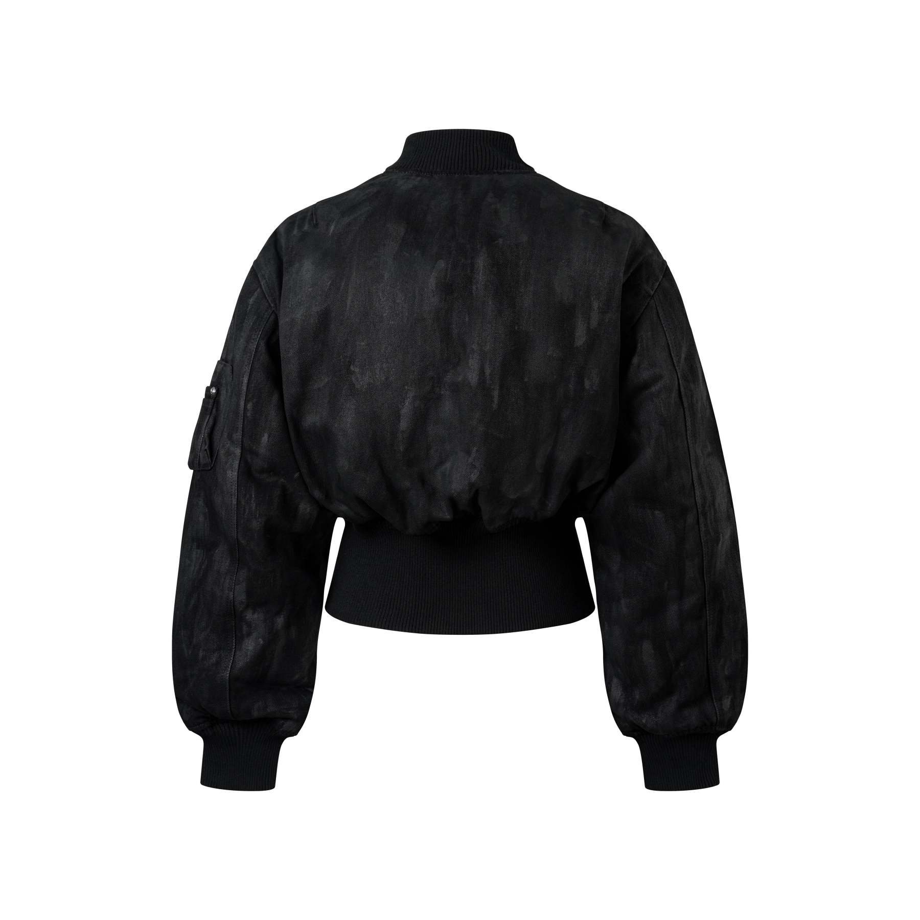 Black Coating Bomber Jacket