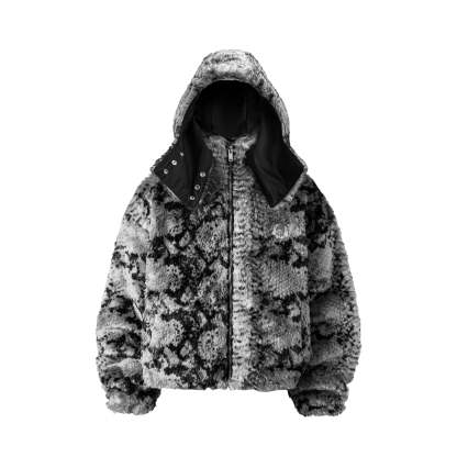 Snake Fur Jacket - Grey (Pre-order 3 weeks)