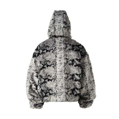 Snake Fur Jacket - Grey (Pre-order 3 weeks)