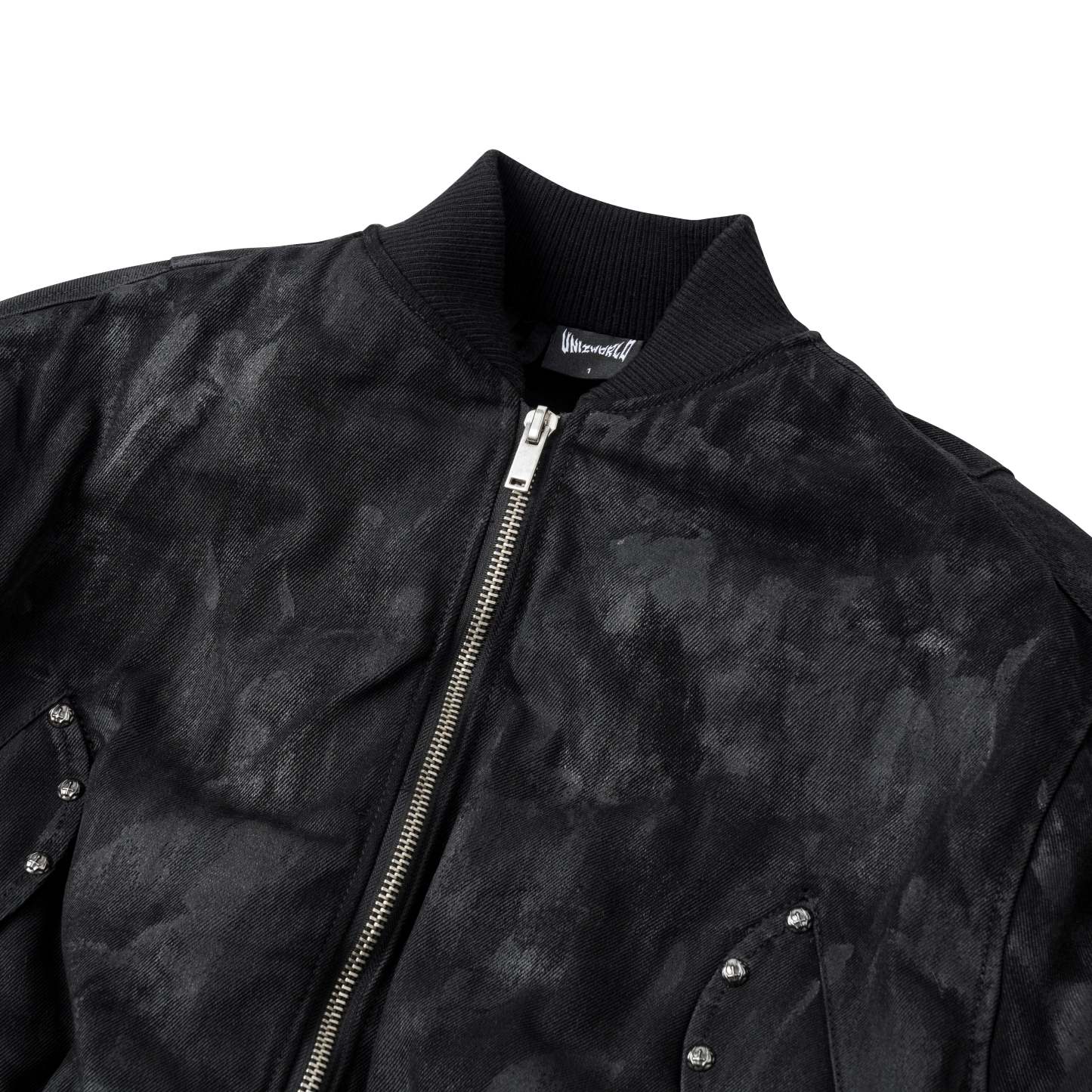 Black Coating Bomber Jacket