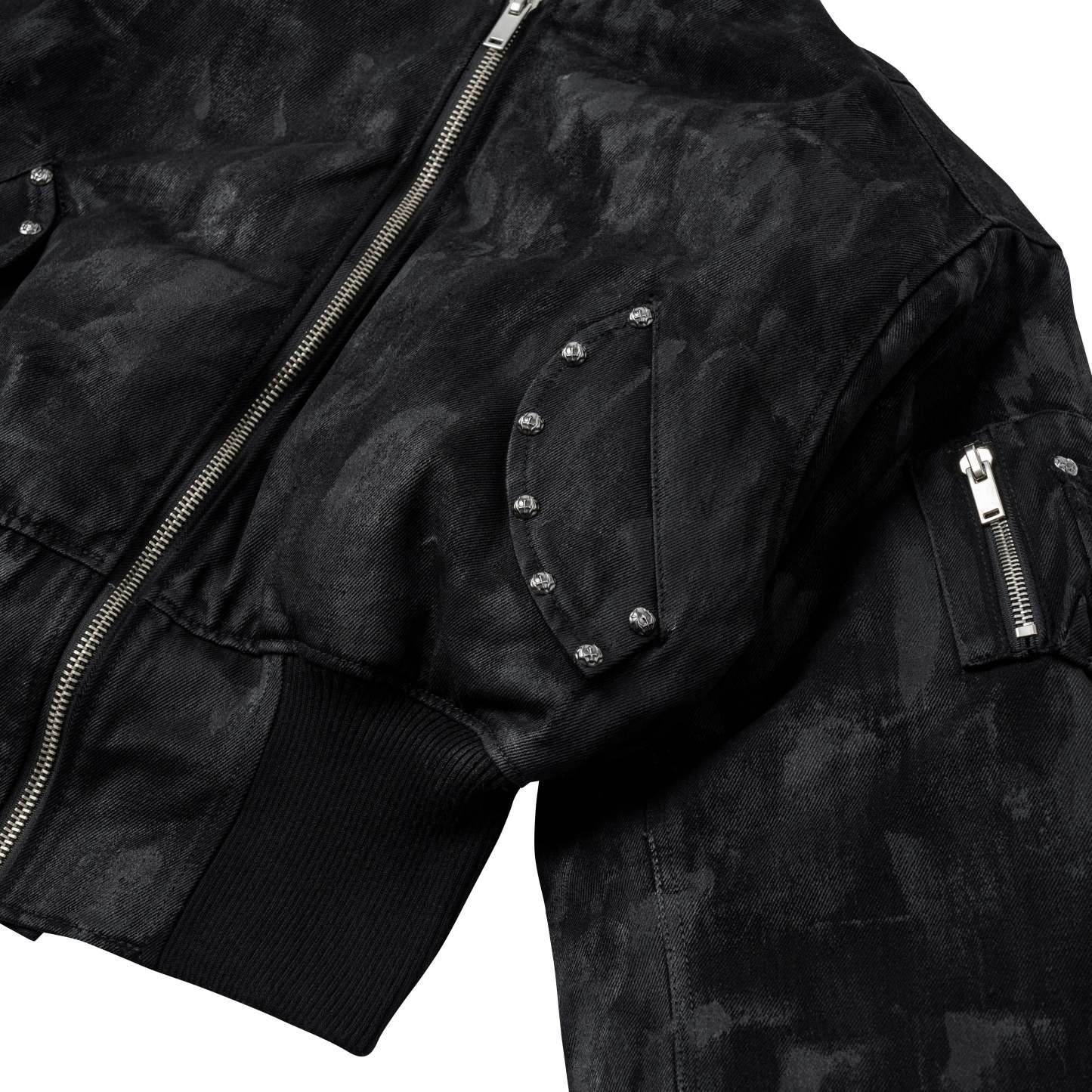 Black Coating Bomber Jacket