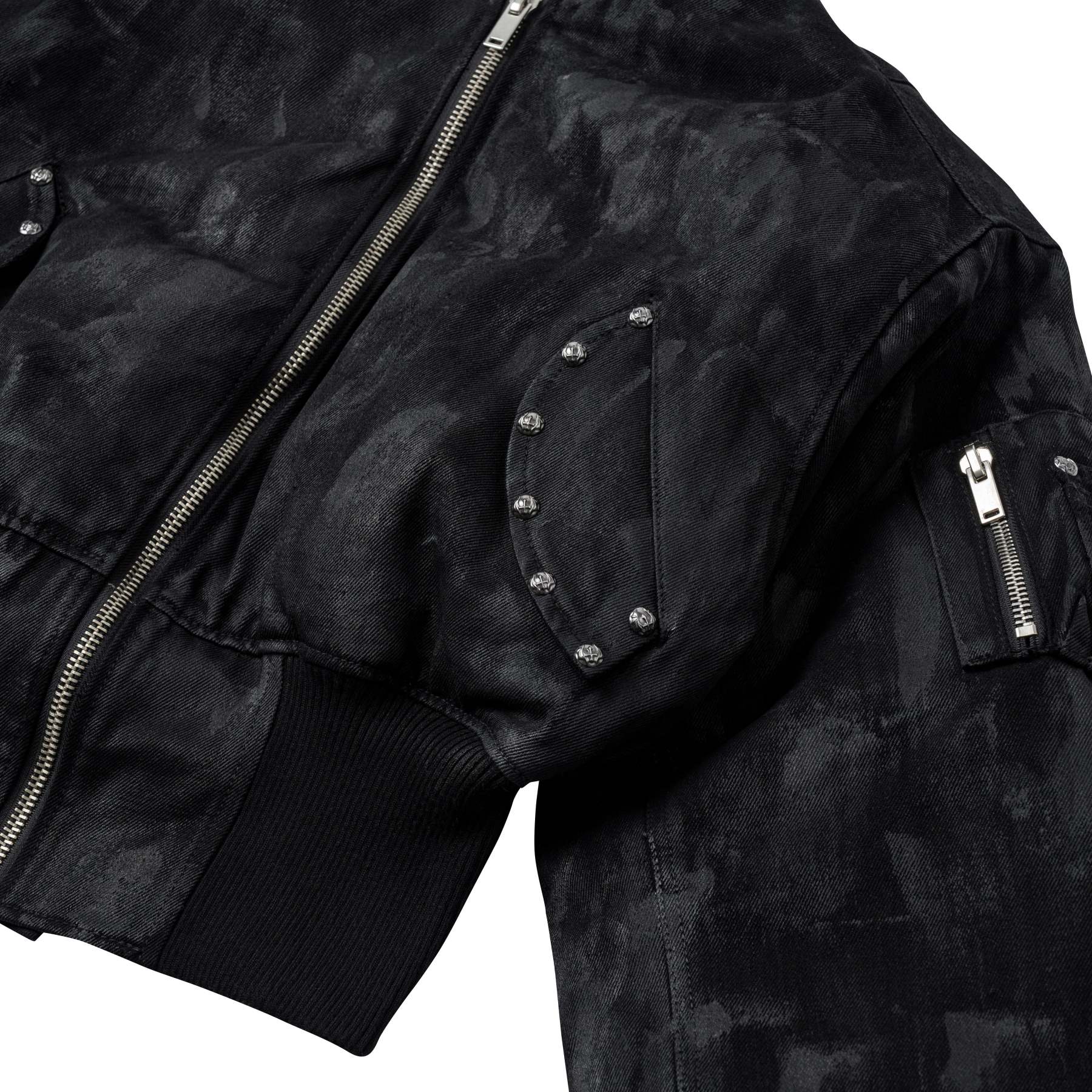 Black Coating Bomber Jacket