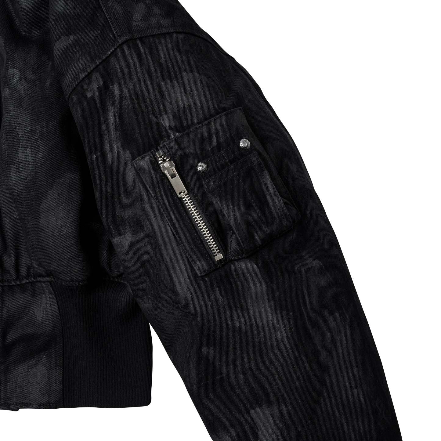 Black Coating Bomber Jacket