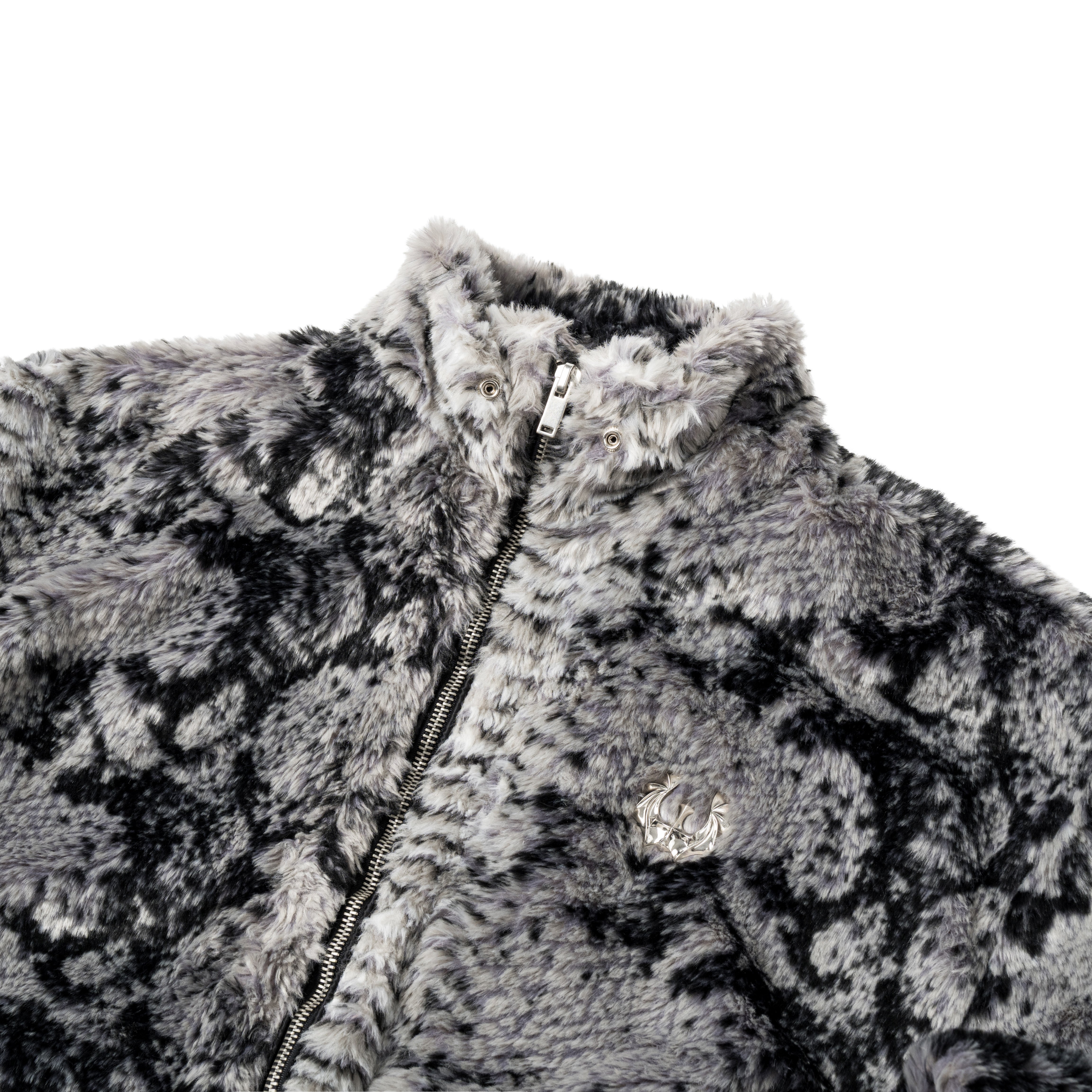 Snake Fur Jacket - Grey (Pre-order 3 weeks)