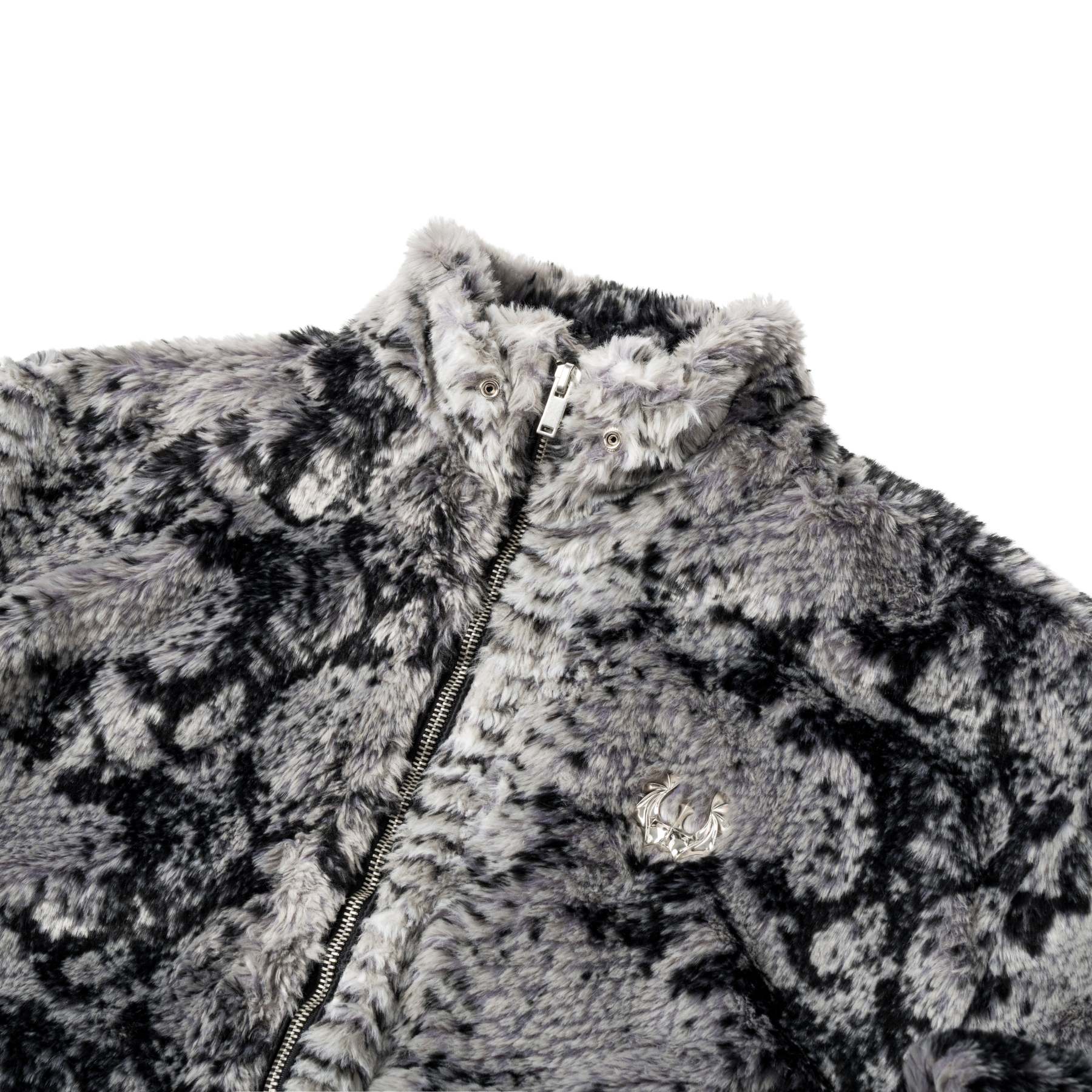 Snake Fur Jacket - Grey (Pre-order 3 weeks)