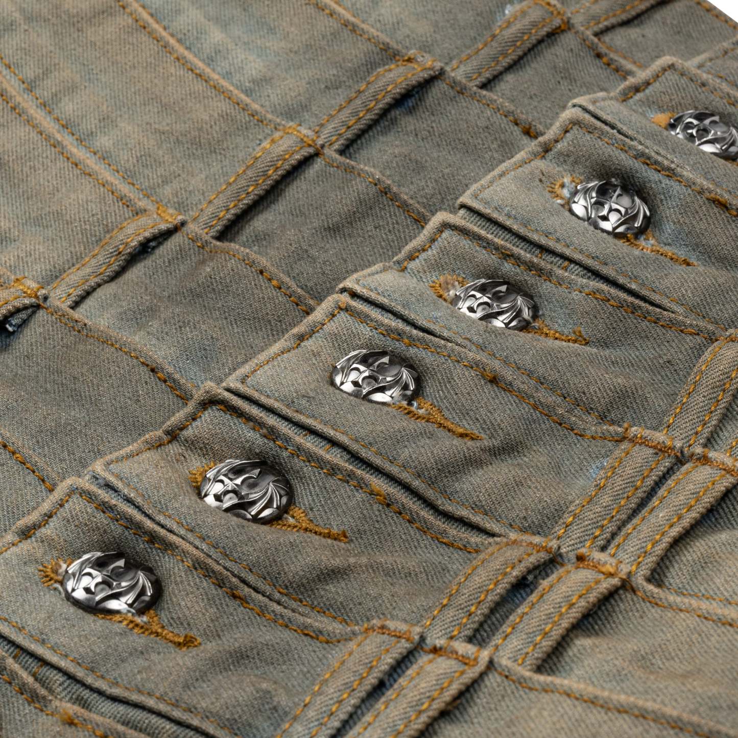 8 Backs J-Cut Pants - Dirty Washed