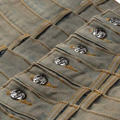 8 Backs J-Cut Pants - Dirty Washed