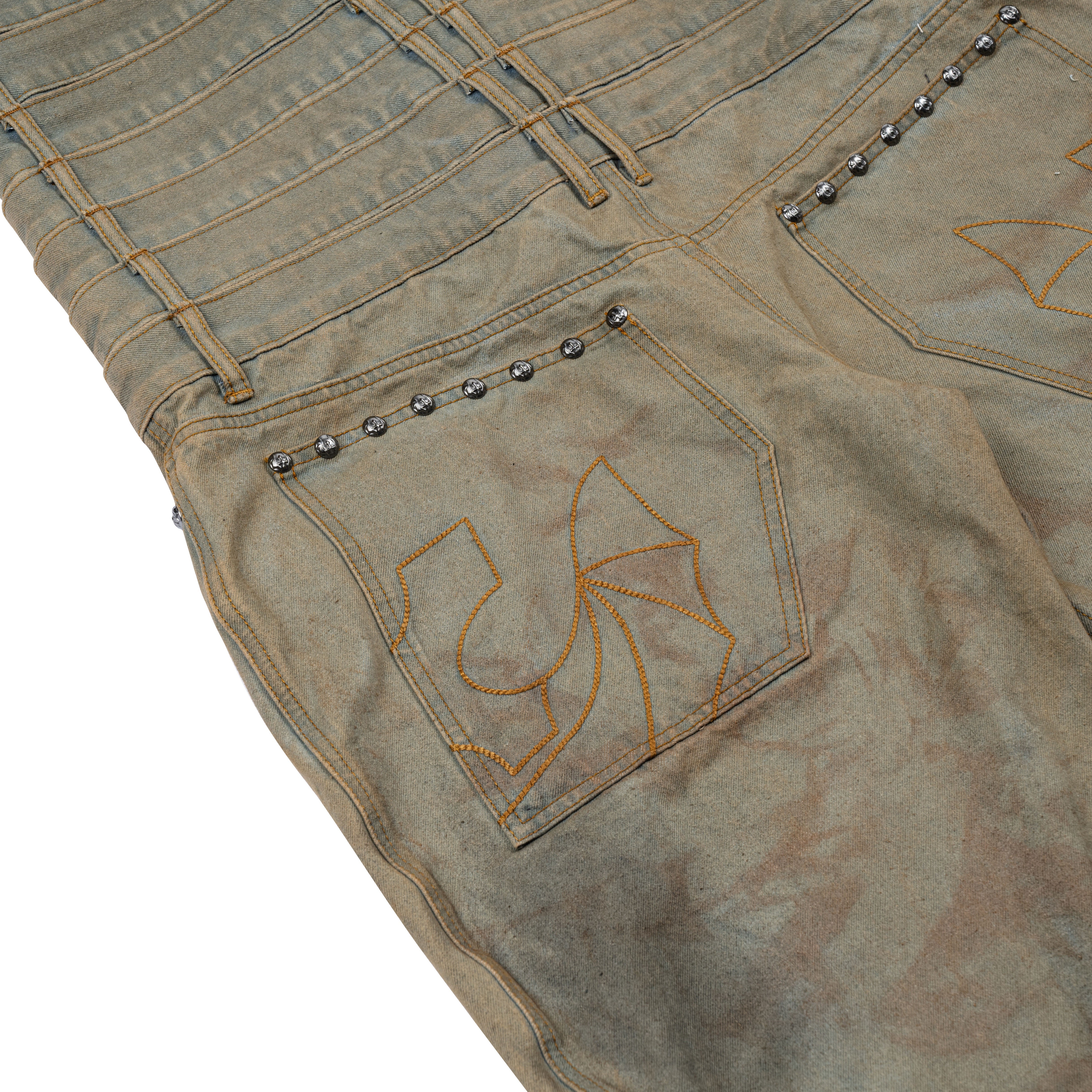8 Backs J-Cut Pants - Dirty Washed