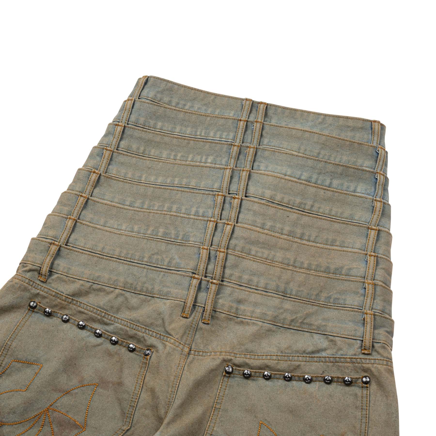 8 Backs J-Cut Pants - Dirty Washed
