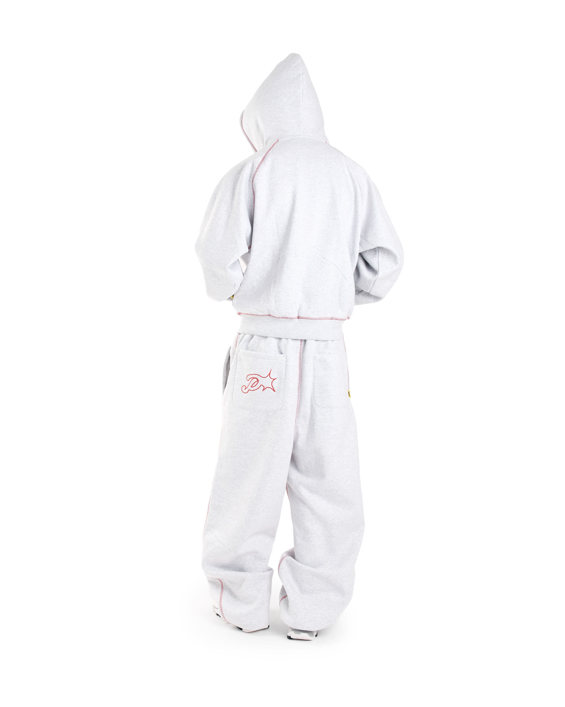 GREY/RED BRUDDA SWEATS