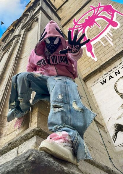  spiderman Pink hoodie