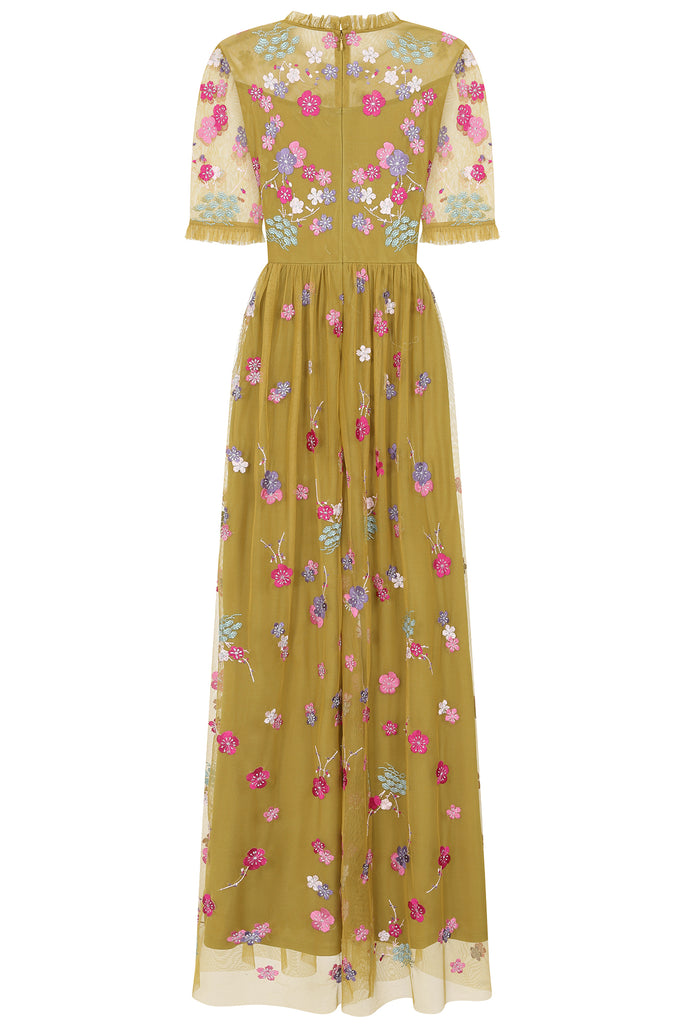 Floral Embroidered Maxi Dress