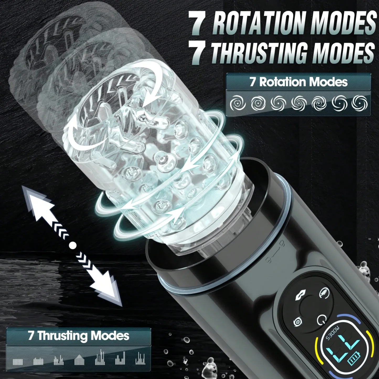💥2025's Top-Rated Male Toy 💥 7-in-1 Pleasure Engine: LCD Control, Shape Your Size💪💪Amplify Your Pleasure😍