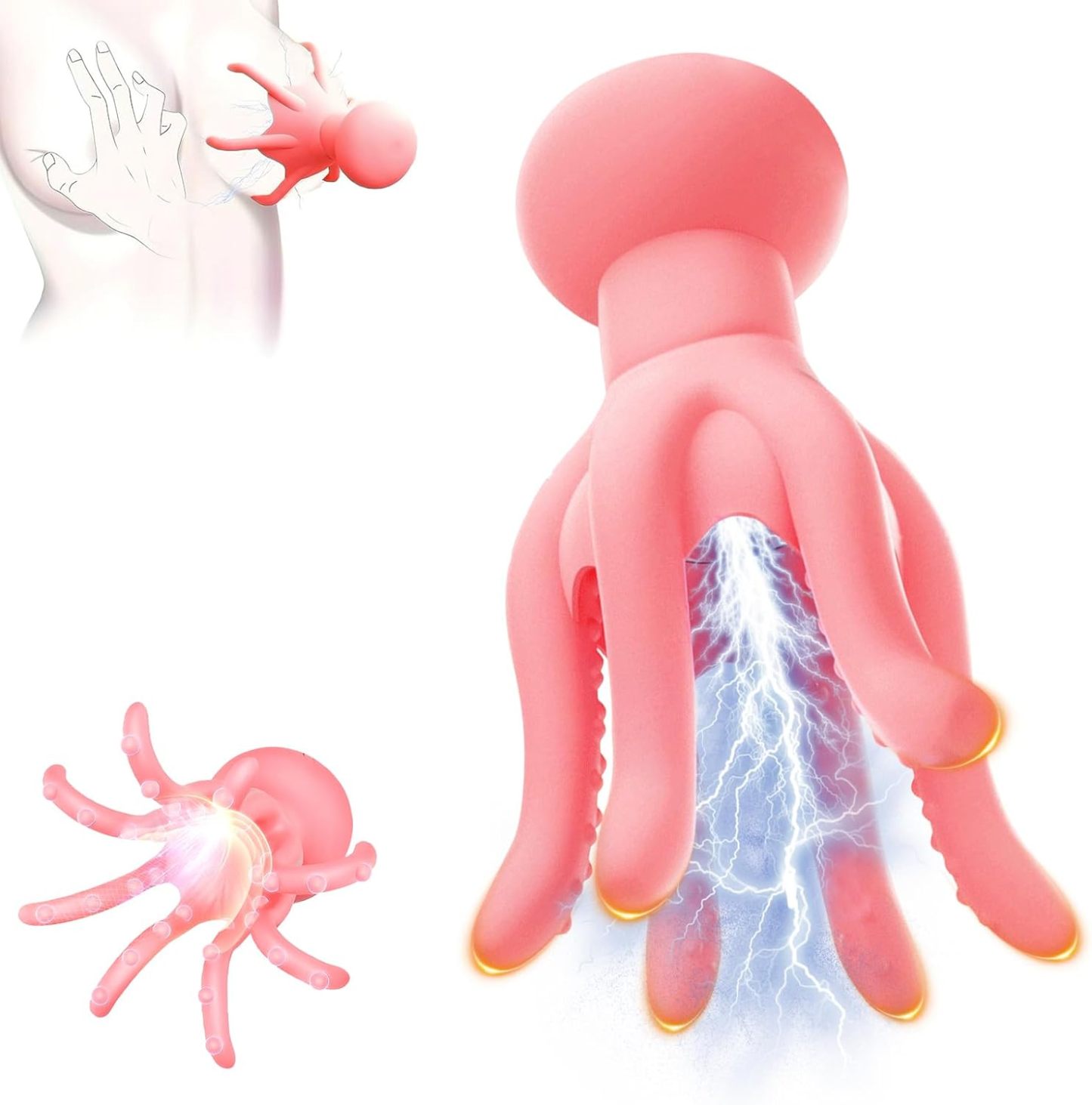 Nipple Toys Vibrator Adult Sex Toys for Women - Nipple Vibrator Sex Toy with 10 Electric Shock & Vibrating Modes, Anal Clit Nipple Penis Vibrators for Women Couples, Adult Sex Toys & Games