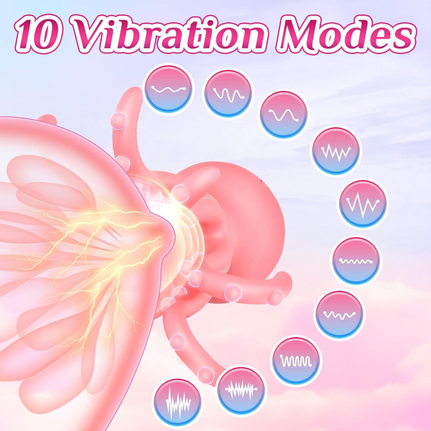 Nipple Toys Vibrator Adult Sex Toys for Women - Nipple Vibrator Sex Toy with 10 Electric Shock & Vibrating Modes, Anal Clit Nipple Penis Vibrators for Women Couples, Adult Sex Toys & Games