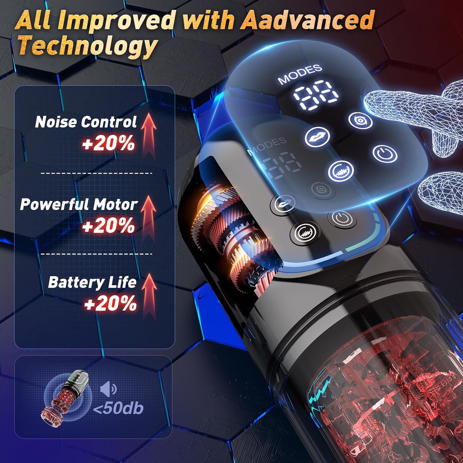 Male Masturbator Penis Pump - Male Sex Toys for Men Sex Toy Pocket Pussies 7 Thrusting Rotating Vibrating Sucking Licking Stroker Adult Toys Vacuum Pumps & Enlargers LCD with APP