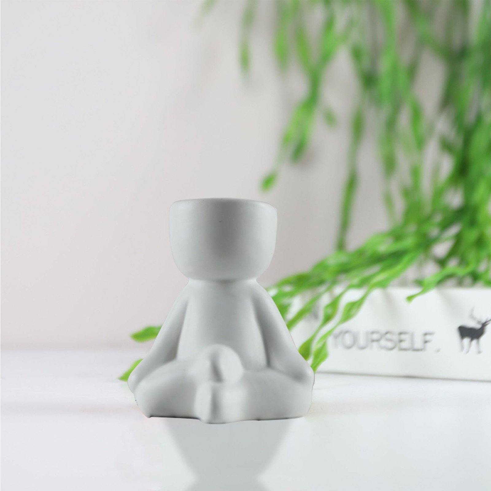 Petite Person Clay Succulent Planter