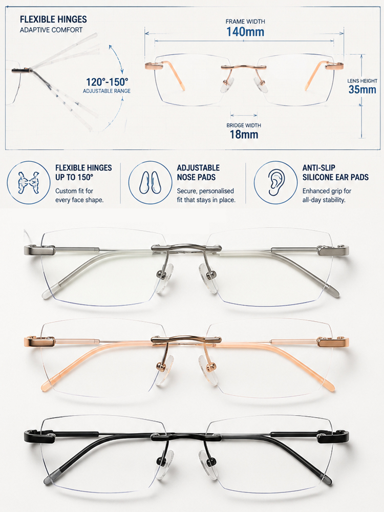 【100-Year German Optical Lab Innovation】Smart Auto-Focus Reading Glasses | Self-Adjusts for Presbyopia, Myopia & Astigmatism |Save 20 Years of Glasses Costs ✨