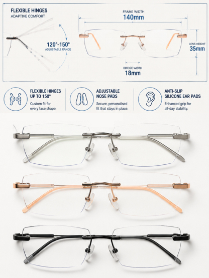 【100-Year German Optical Lab Innovation】Smart Auto-Focus Reading Glasses | Self-Adjusts for Presbyopia, Myopia & Astigmatism |Save 20 Years of Glasses Costs ✨