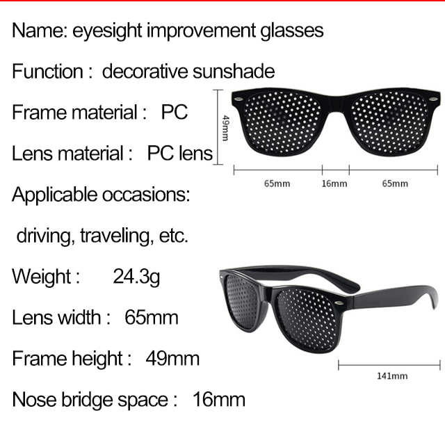 Eyesight Improvement Glasses Small Holes Adjustable Eye Protection Glasses