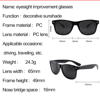 Eyesight Improvement Glasses Small Holes Adjustable Eye Protection Glasses