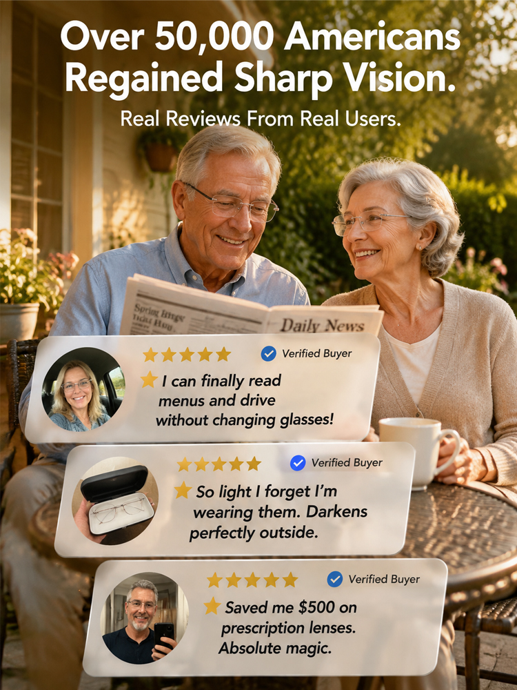 【100-Year German Optical Lab Innovation】Smart Auto-Focus Reading Glasses | Self-Adjusts for Presbyopia, Myopia & Astigmatism |Save 20 Years of Glasses Costs ✨