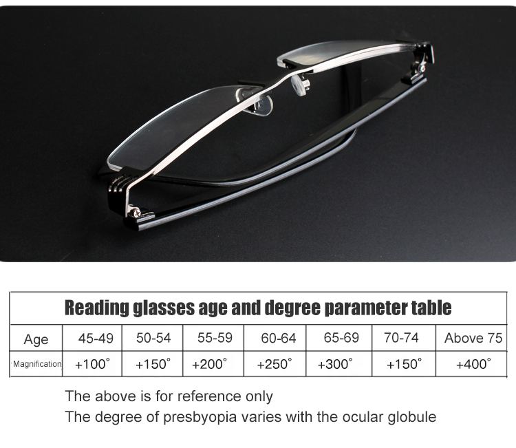 High grade business membrane resin reading glasses