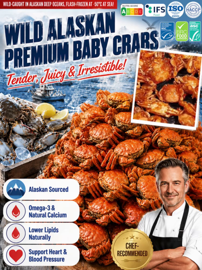 【200 crabs/bag】 Low-fat, crispy, ready-to-eat crab meat snacks 🦀🔥