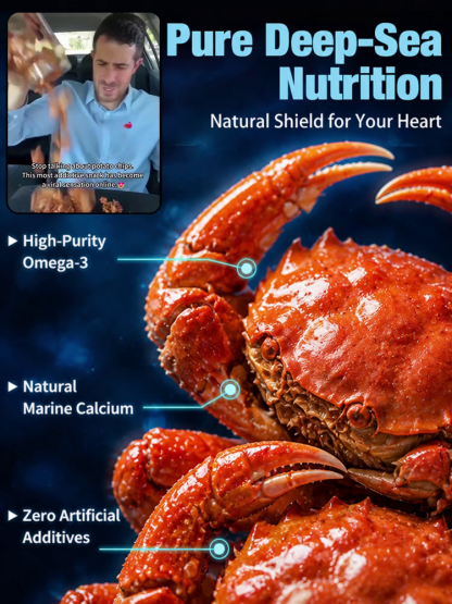 【200 crabs/bag】 Low-fat, crispy, ready-to-eat crab meat snacks 🦀🔥