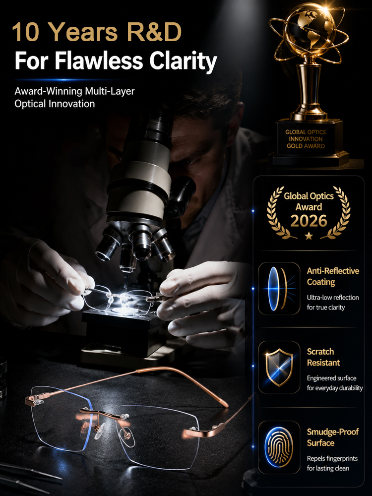 【100-Year German Optical Lab Innovation】Smart Auto-Focus Reading Glasses | Self-Adjusts for Presbyopia, Myopia & Astigmatism |Save 20 Years of Glasses Costs ✨