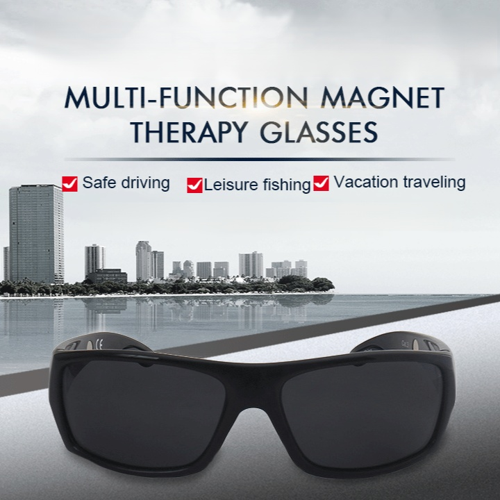 Multi-function Magnet Therapy Glasses Night Version Windproof Sun Glasses