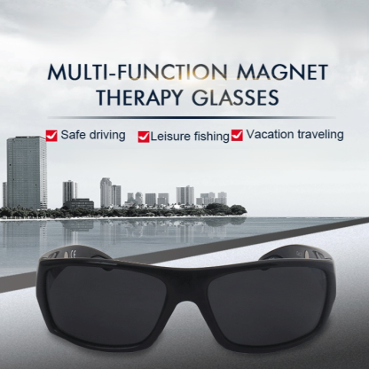 Multi-function Magnet Therapy Glasses Night Version Windproof Sun Glasses