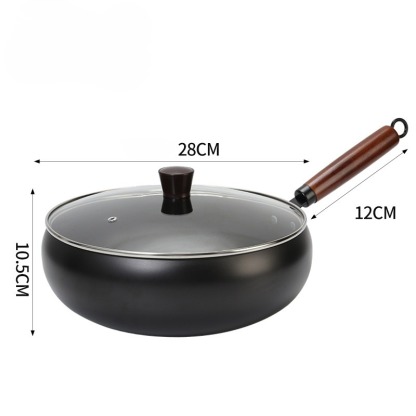[100th Anniversary Flash Sale]Tsubame-Sanjo Masterpiece: Hand-Hammered Japanese Wok - 100% Toxin-Free & Natural Non-Stick 🇯🇵🍳80% OFF Artisan Iron Wok + FREE Rosewood Spatula & Lid 🎁📉