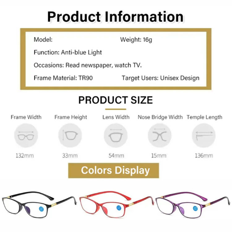 Ultra-light Anti-blue Light Reading Glasses