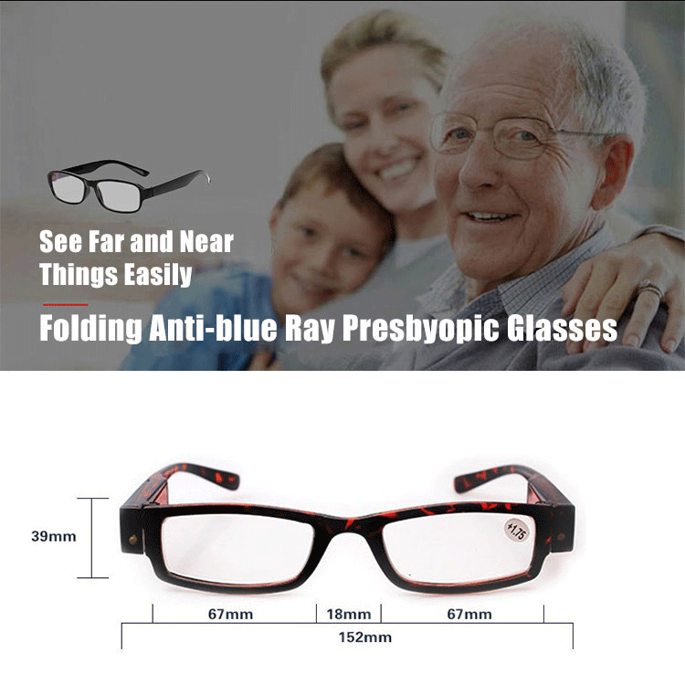 Multifunctional reading glasses with light