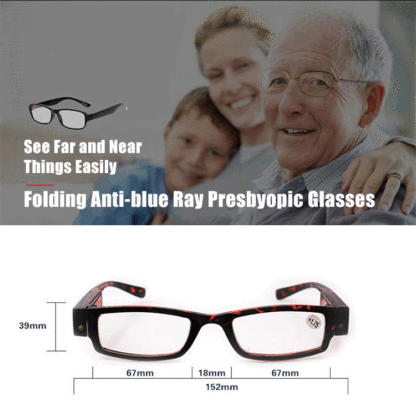 Multifunctional reading glasses with light