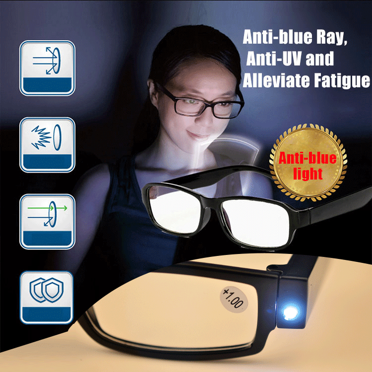 Multifunctional reading glasses with light